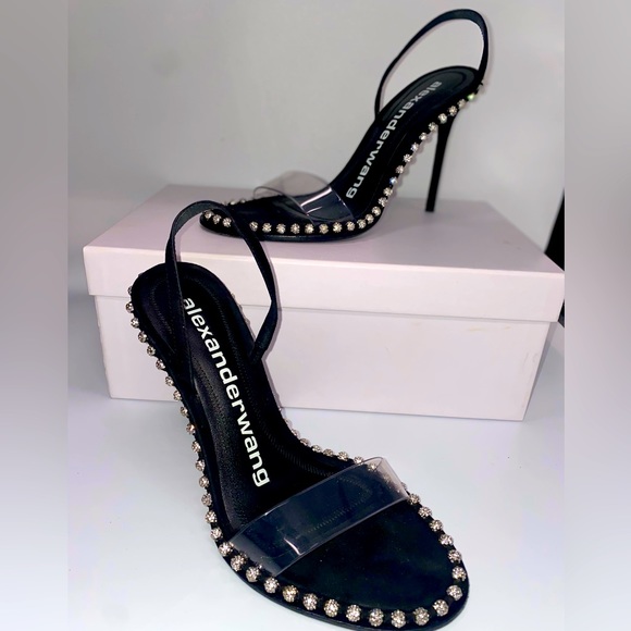 Alexander Wang Shoes - Alexander Wang Women’s Nova Crystal Slingback High-Heel Sandals Size 7